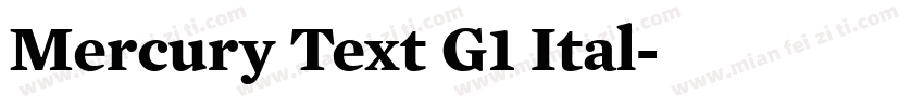 Mercury Text G1 Ital字体转换